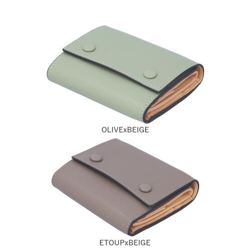 財布 レディース コンパクト 通販 三つ折り財布 ブランド MALTA ミニ財布 革 牛革 小銭入れ おしゃれ シンプル 大人 かわいい 女子高生 無地 ツートン バイカラー ボックス型 ギフト プレ_11