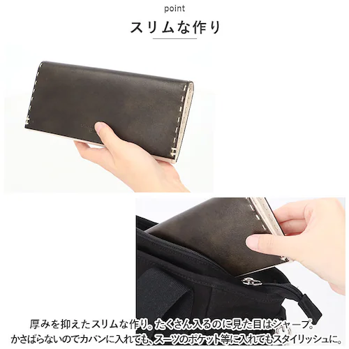 katharine hamnett キャサリン ハムネット 長財布 本革 通販 財布 お財布 さいふ ウォレット 革 レザー 大容量 薄い お札 小銭 コイン カード かぶせ かぶせ型 ブランド メン_2