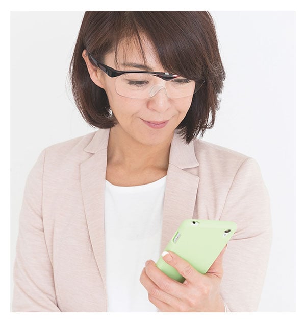 ダークグレー ルーペメガネ 跳ね上げ式 通販 SMART EYE スマートアイ
