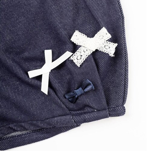 デニム ショートパンツ 女の子 キッズ 通販 短パン ハーフパンツ バルーンパンツ リボン レース りぼん 後ろポケット デニムニット かわいい おしゃれ 可愛い ガールズ 子供服 子ども服 ベビー服_2