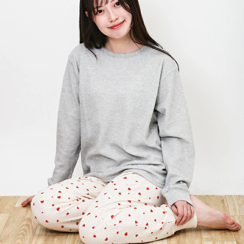 JEMORGAN サーマル レディース 通販 ジェーイーモーガン JE533-59S ハート柄ルームウェア ルームウェア セットアップ 部屋着 パジャマ 上下セット ルームウエア ナイトウェア ナイト_1