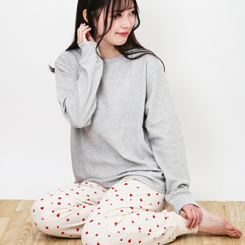 JEMORGAN サーマル レディース 通販 ジェーイーモーガン JE533-59S ハート柄ルームウェア ルームウェア セットアップ 部屋着 パジャマ 上下セット ルームウエア ナイトウェア ナイト_2