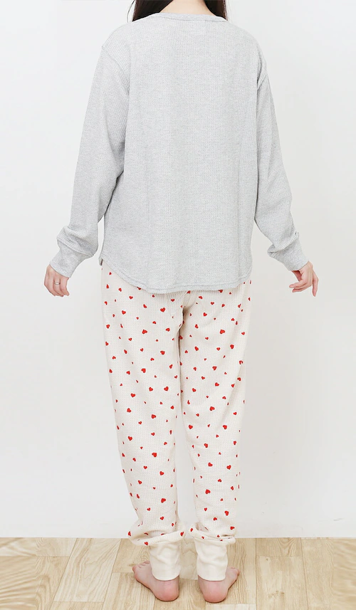 JEMORGAN サーマル レディース 通販 ジェーイーモーガン JE533-59S ハート柄ルームウェア ルームウェア セットアップ 部屋着 パジャマ 上下セット ルームウエア ナイトウェア ナイト_5