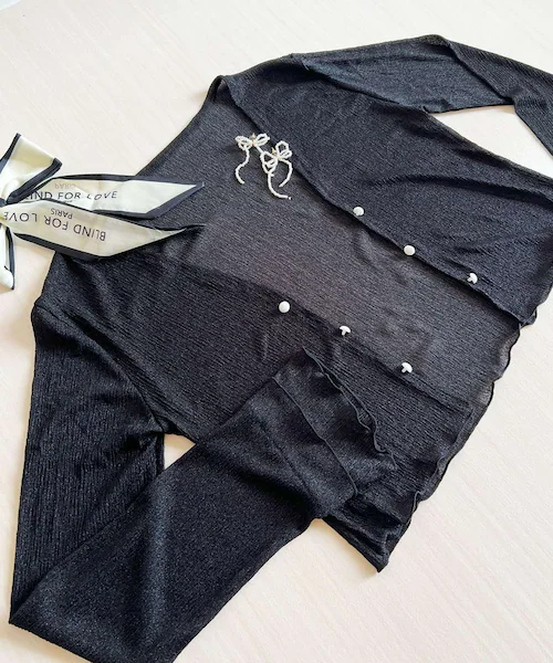 カーディガン レディース ショート丈 通販 シアーカーディガン ボレロ ショートカーディガン カーデガン 羽織もの はおりもの 薄手 長袖 フレアスリーブ トップス 大人 かわいい おしゃれ 女性 t_9