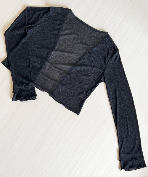 カーディガン レディース ショート丈 通販 シアーカーディガン ボレロ ショートカーディガン カーデガン 羽織もの はおりもの 薄手 長袖 フレアスリーブ トップス 大人 かわいい おしゃれ 女性 t_13