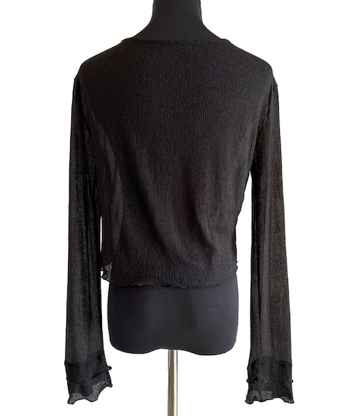 カーディガン レディース ショート丈 通販 シアーカーディガン ボレロ ショートカーディガン カーデガン 羽織もの はおりもの 薄手 長袖 フレアスリーブ トップス 大人 かわいい おしゃれ 女性 t_18