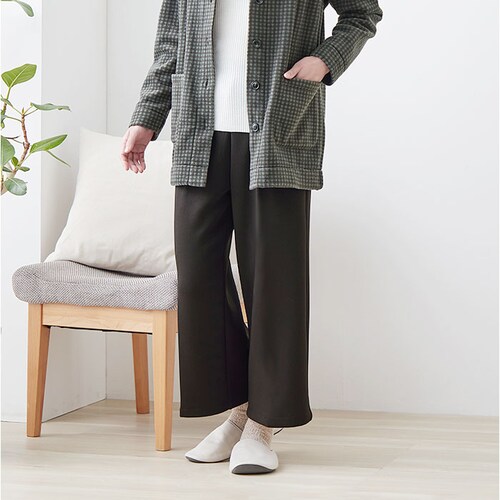 ワイドパンツ レディース 通販 ロングパンツ ワイド パンツ ズボン ボトムス あったか 暖かい 裏起毛 裏シャギー ゆったり 無地 秋冬 秋 冬 ポケット付き ウエストゴム 体型カバー カジュアル _8