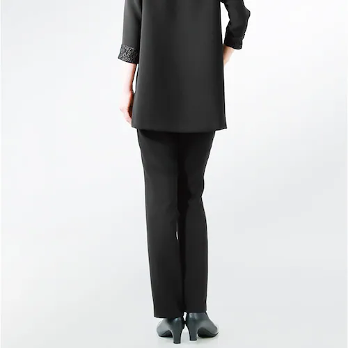 パンツ フォーマル ブラック レディース 通販 日本製 フォーマルパンツ レディースパンツ ロングパンツ 長ズボン ズボン きれいめ eclaTstyle ロング オフィス シンプル ボトムス 無地 _4