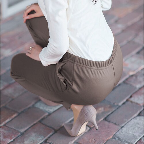 パンツ 裏起毛 レディース 通販 長ズボン ズボン カジュアルパンツ レディースパンツ ロングパンツ 裏起毛パンツ ボトムス ウエストゴム あったか あたたかい 柔らかい はき心地が良い 無地 シンプ_8