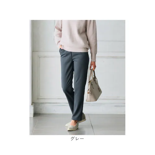 パンツ 裏起毛 レディース 通販 日本製 ズボン 長ズボン ロングパンツ レディースパンツ 裏起毛パンツ 裾ファスナー カジュアルパンツ カジュアル ファスナー付き ファスナー 女性 あったか あたた_16