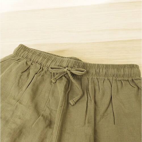 パンツ ガーゼ レディース 通販 レディースパンツ 動きやすい 夏 ズボン ボトムス セミワイドパンツ セミワイドパンツレディース ロングパンツ ウエストゴム 二重ガーゼ 薄手 涼しい 夏用_8