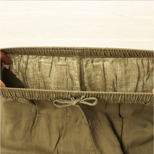 パンツ ガーゼ レディース 通販 レディースパンツ 動きやすい 夏 ズボン ボトムス セミワイドパンツ セミワイドパンツレディース ロングパンツ ウエストゴム 二重ガーゼ 薄手 涼しい 夏用_9