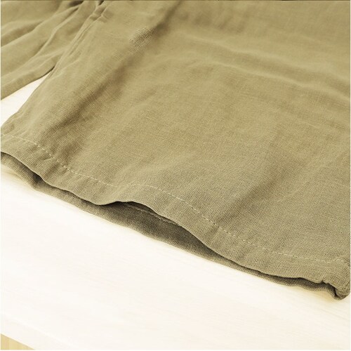 パンツ ガーゼ レディース 通販 レディースパンツ 動きやすい 夏 ズボン ボトムス セミワイドパンツ セミワイドパンツレディース ロングパンツ ウエストゴム 二重ガーゼ 薄手 涼しい 夏用_10