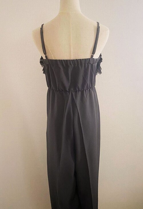 オールインワン パンツ レディース 通販 サロペット つなぎ ロングパンツ 長ズボン 長ずぼん きれいめ 大人 女性 ボトムス ずぼん ズボン 重ね着 チュール かわいい 可愛い おしゃれ オシャレ _6