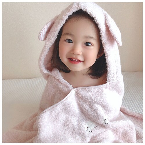 バスタオル フード付き 通販 可愛い おしゃれ ふわふわ ふんわり タオル 今治 日本製 綿 コットン 100% バスローブ 子ども ひつじ 刺繍 おくるみ 出産祝い ギフト Meringue メレン_2
