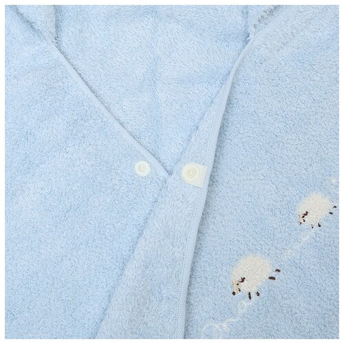 バスタオル フード付き 通販 可愛い おしゃれ ふわふわ ふんわり タオル 今治 日本製 綿 コットン 100% バスローブ 子ども ひつじ 刺繍 おくるみ 出産祝い ギフト Meringue メレン_7