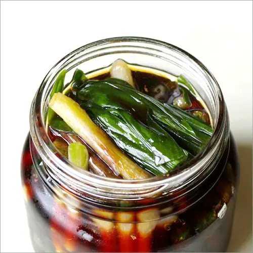 本物 強烈 行者ニンニク 醤油漬け 1本 (北海道産/天然/行者にんにく) 山菜 ご飯のお供 北海道 お取り寄せ【代引き不可】_2