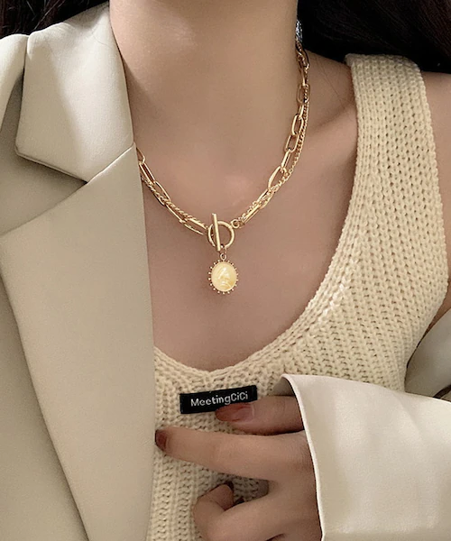 ネックレス レディース シンプル 通販 ペンダント ジュエリー コインネックレス レディースアクセサリー 大人 かわいい おしゃれ 可愛い オシャレ 大人っぽい ゴールド チェーンコインネックレス n_1