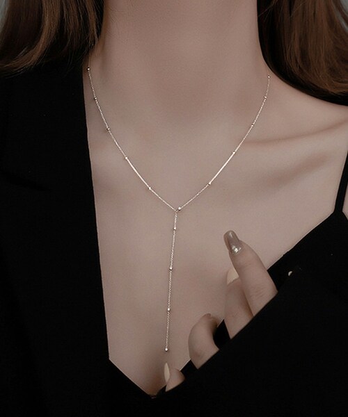 ネックレス レディース シンプル 通販 ペンダント 首飾り y字チェーンネックレス アクセサリー ジュエリー Y字 大人 かわいい おしゃれ 可愛い オシャレ 女性 Yラインネックレス nec-060_1
