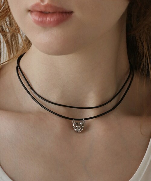 ネックレス ハート 通販 ハートネックレス ペンダント レディース アクセサリー diamond hearts ダイヤモンドハーツ ハートチャーム ハートモチーフ アクセ 大人 女性 かわいい 可愛い_3