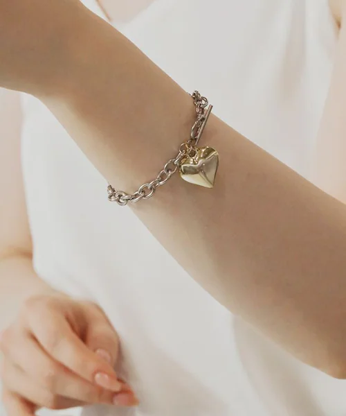 ブレスレット ハート 通販 レディース ハートブレスレット チェーンブレスレット マンテルブレスレット アクセサリー アクセ Diamond Hearts ダイヤモンドハーツ ハートチャーム かわいい_5