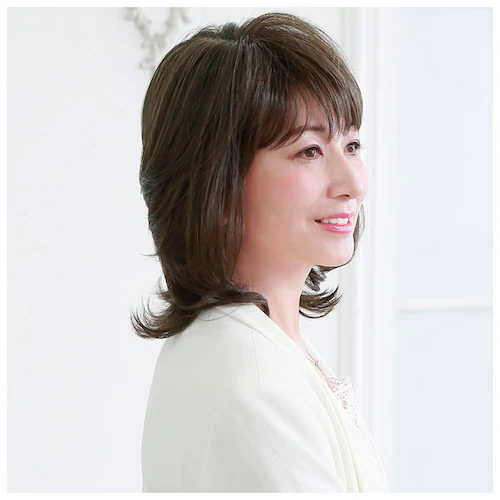 PRISILA プリシラ ショート フルウィッグ フルウイッグ 通販 ボブ オールウィッグ かつら ウィッグ ウイッグ つけ毛 耐熱 医療用 和装 コスプレ ミセス ソフトカールミディ 自然 おしゃれ_5