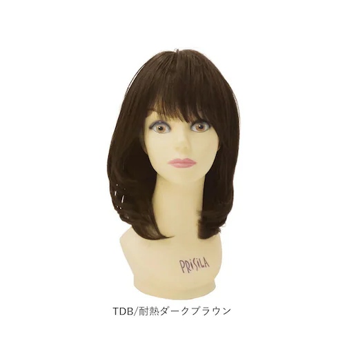PRISILA プリシラ ショート フルウィッグ フルウイッグ 通販 ボブ オールウィッグ かつら ウィッグ ウイッグ つけ毛 耐熱 医療用 和装 コスプレ ミセス ソフトカールミディ 自然 おしゃれ_19