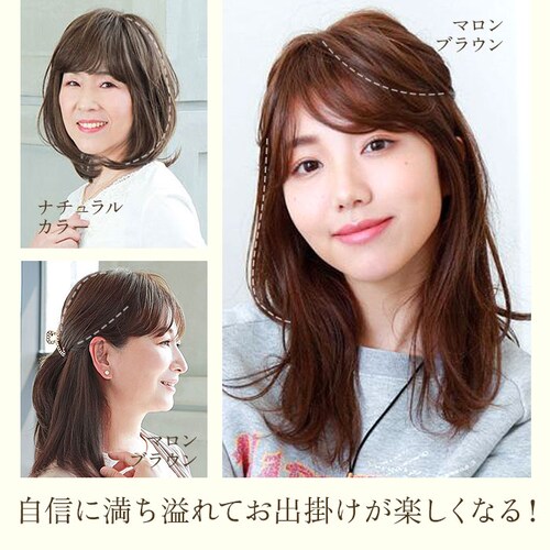 �v���V�� �E�B�b�O �����E�B�b�O �ʔ� �w�A�s�[�X ���R �n�[�t�E�B�b�O �~�f�B�A�� �X�g���[�g �{�u �ނ� ���� ���� �������� ������� �u���b�N �u���E�� 20�� 30�� 40�� 50��_2