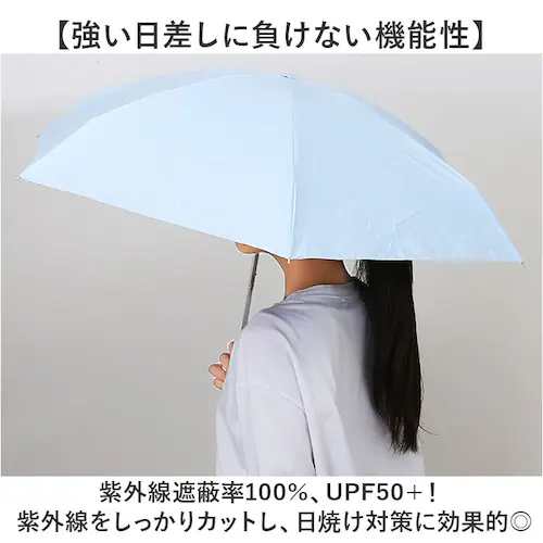 because 折りたたみ傘 晴雨兼用 ビコーズ B-095847 通販 日傘 折りたたみ 晴雨兼用傘 折り畳み傘 折りたたみ日傘 折り畳み日傘 完全遮光 UVカット 100% レディース 小さめ 4_2