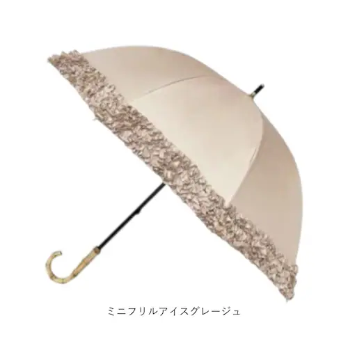 長傘 晴雨兼用 通販 pink trick ピンクトリック 日傘 フリル傘 ミニフリル傘 おしゃれ かわいい 竹製ハンドル 軽量 軽い 通勤 通学 大人 女性 持ち運び フリル コンパクト シンプル _12