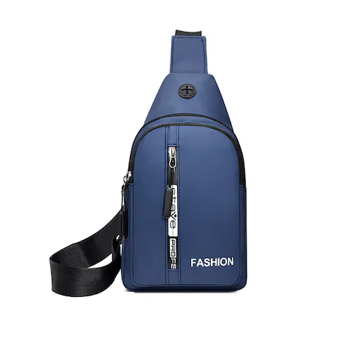 メンズ イヤホンホール付き 軽量ボディバッグ ワンショルダー 斜めがけ ショルダーバッグ コンパクトボディバッグ カジュアル ボディバッグ 通勤バッグ メンズバッグ Aタイプ ブラック【代引き不可】_3