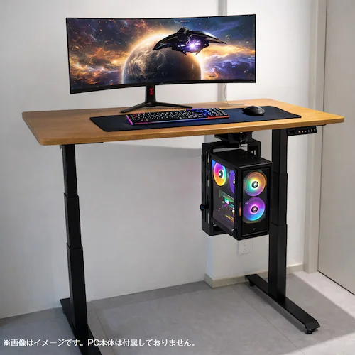 CPUホルダー シングルビーム PCホルダー 吊り下げ 昇降デスク デスク下 マウント クランプ 大型 デスクトップ ゲーミング PC パソコン 机 事務 オフィス 浮かせる 収納 ラック_9