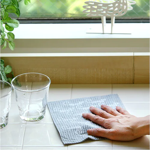 北欧 スポンジワイプ 通販 ふきん 布巾 台拭き 台ふきん キッチンクロス 油汚れ ディッシュクロス 水切りマット 吸水マット キッチンタオル タオル ギフト 森のふきん イーオクト 速乾 吸水 ギフ_3