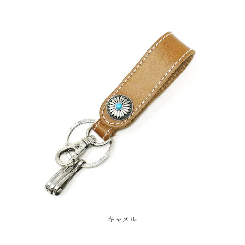 キーホルダー 革 通販 キーリング キーチャーム ベルトループ キーチェーン コンチョ付き 本革 牛革 レザー メンズ レディース カギ 鍵 キー かぎ ココペリ おしゃれ オシャレ 飾りボタン かっ_10