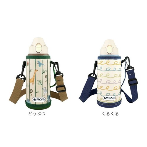 スペース 水筒 直飲み キッズ ステンレス 通販 ステンレスボトル 700ml ワンタッチボトル キッズ水筒 子供水筒 カバー付き ボトルケース付き ショルダー 斜めがけ アウトドアプロダクツ OUT_18