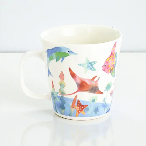 セラミック藍 マグカップ 通販 日本製 マグ カップ ふぁんFUN 湯呑み コップ 美濃焼 食器 動物 アニマル 電子レンジ対応 食洗機対応 ギフト 贈り物 キッチン用品 大人 可愛い かわいい おし_8