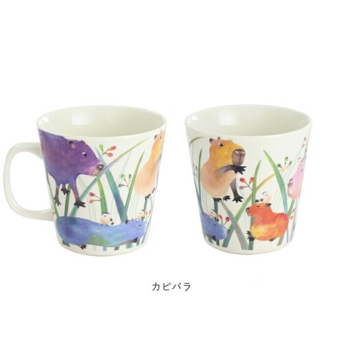 セラミック藍 マグカップ 通販 日本製 マグ カップ ふぁんFUN 湯呑み コップ 美濃焼 食器 動物 アニマル 電子レンジ対応 食洗機対応 ギフト 贈り物 キッチン用品 大人 可愛い かわいい おし_13