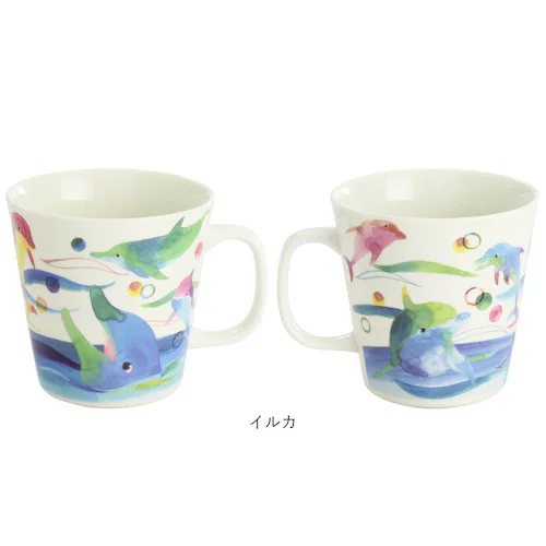 セラミック藍 マグカップ 通販 日本製 マグ カップ ふぁんFUN 湯呑み コップ 美濃焼 食器 動物 アニマル 電子レンジ対応 食洗機対応 ギフト 贈り物 キッチン用品 大人 可愛い かわいい おし_17