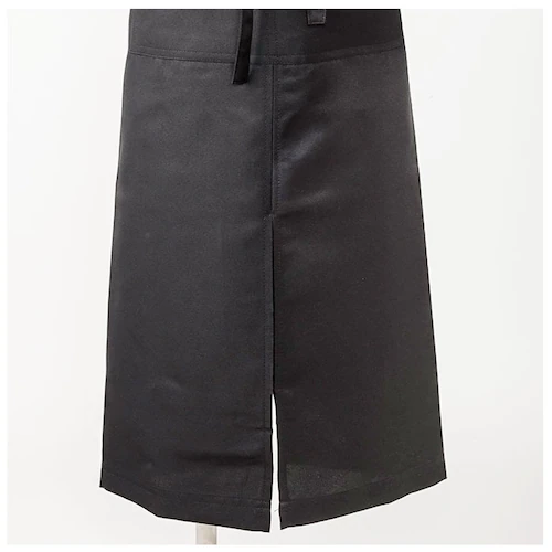 エプロン おしゃれ 通販 エプロン ナチュラル レディース メンズ 男女兼用 撥水加工 ロング丈 ブラック ワンピース フリーサイズ サロン カフェ 長め はっ水 無地 スリット 前掛け ギフト プレ_6