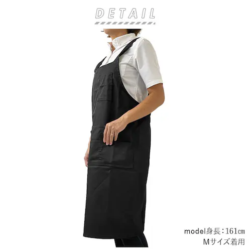 エプロン h型 通販 H型 レギュラー丈 ノーアイロン ポケット たくさん 多い 6つ かぶり T1-3 無地 薄手 洗濯 楽々 らくちん 定番エプロン ポリエステル 綿 赤 黒 かわいい おしゃれ _1