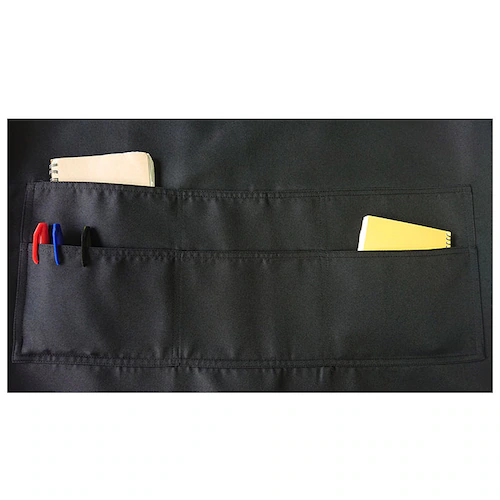 エプロン h型 通販 H型 レギュラー丈 ノーアイロン ポケット たくさん 多い 6つ かぶり T1-3 無地 薄手 洗濯 楽々 らくちん 定番エプロン ポリエステル 綿 赤 黒 かわいい おしゃれ _5