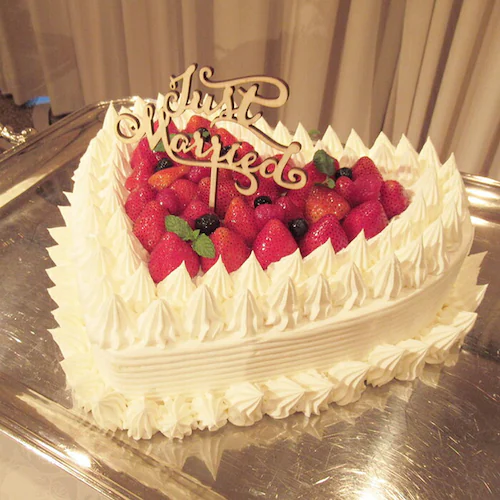 ケーキトッパー 結婚式 通販 ケーキ トッパー ウェディングケーキトッパー ウェディング ブライダル Just Married 筆記体 文字 木製 ナチュラルウェディング 披露宴 パーティー 前撮り _1