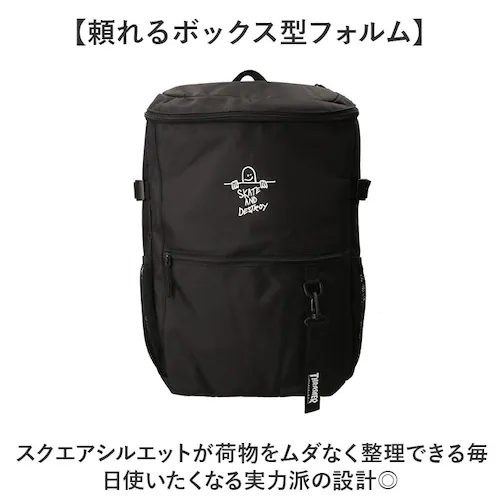 �X���b�V���[ �����b�N THRASHER VJTH-0015 �ʔ� �o�b�N�p�b�N �����b�N�T�b�N �f�C�p�b�N �u�����h �ʊw�����b�N A4 �ʊw�o�b�O �� �u���b�N �ʊw �ʋ� ��e�� �����Y ���f�B_2