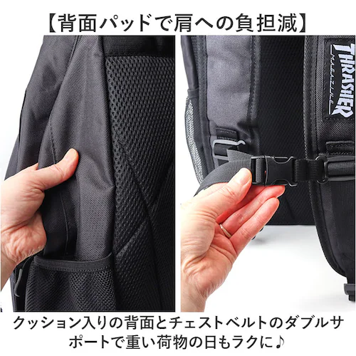 �X���b�V���[ �����b�N THRASHER VJTH-0014 �ʔ� �o�b�N�p�b�N �����b�N�T�b�N �f�C�p�b�N �u�����h �ʊw�����b�N A4 �ʊw�o�b�O �� �u���b�N �ʊw �ʋ� ��e�� �����Y ���f�B_6