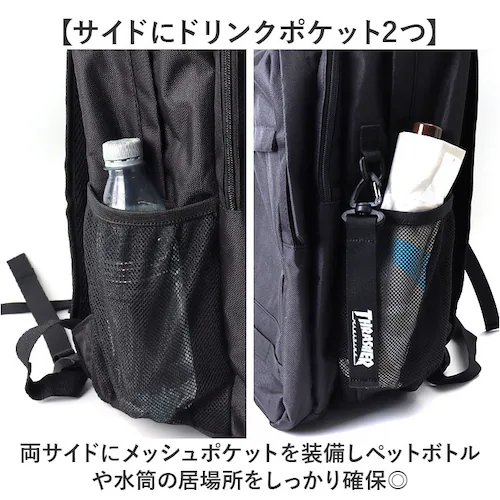 �X���b�V���[ �����b�N THRASHER VJTH-0014 �ʔ� �o�b�N�p�b�N �����b�N�T�b�N �f�C�p�b�N �u�����h �ʊw�����b�N A4 �ʊw�o�b�O �� �u���b�N �ʊw �ʋ� ��e�� �����Y ���f�B_7