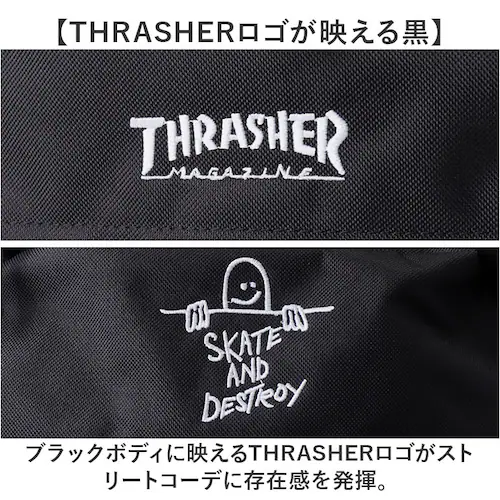 �X���b�V���[ �����b�N THRASHER VJTH-0014 �ʔ� �o�b�N�p�b�N �����b�N�T�b�N �f�C�p�b�N �u�����h �ʊw�����b�N A4 �ʊw�o�b�O �� �u���b�N �ʊw �ʋ� ��e�� �����Y ���f�B_9