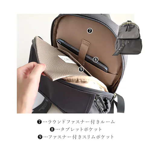 TAKE ME テイクミー デイパック レディース 571636 通販 リュック リュックサック マザーズバッグ マザーズバック 大容量 普段使い 大きく開く 収納 コンパクト ポケット シンプル 無_11