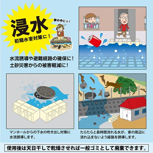 持ち手付き吸水土のう袋3袋_5