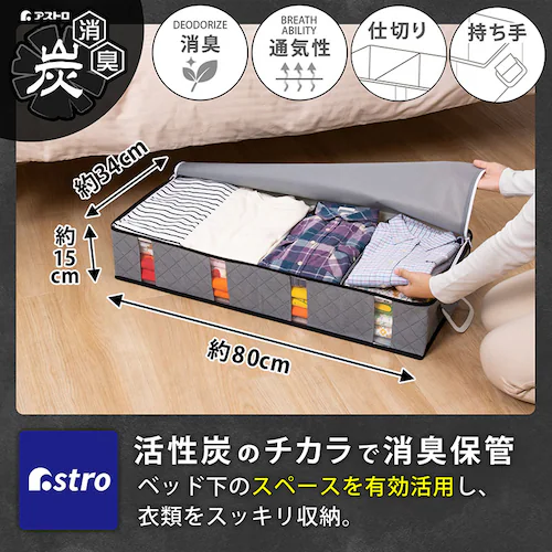 活性炭ベッド下保存ケース_1