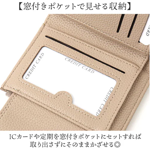 ブランポム 財布 BP-1093 通販 Blanc Pomme 本革 2つ折り 手帳型 二つ折り 折りたたみ財布 ミニ財布 コンパクト レディース 革 レザー 小銭入れ コインケース カード入れ 大人_8